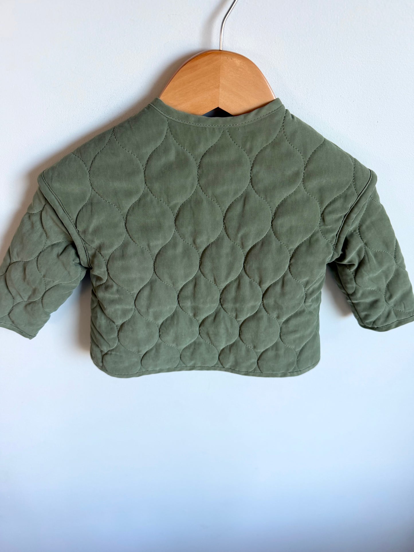 Green Quilted Coat / 6-12m