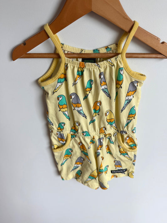 Parrot Yellow Organic Cotton Romper / 9-12m