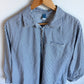Striped Button Up Maternity Top / Large