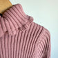 Pink Rib Knit Turtle Neck Dress / 7-8 years