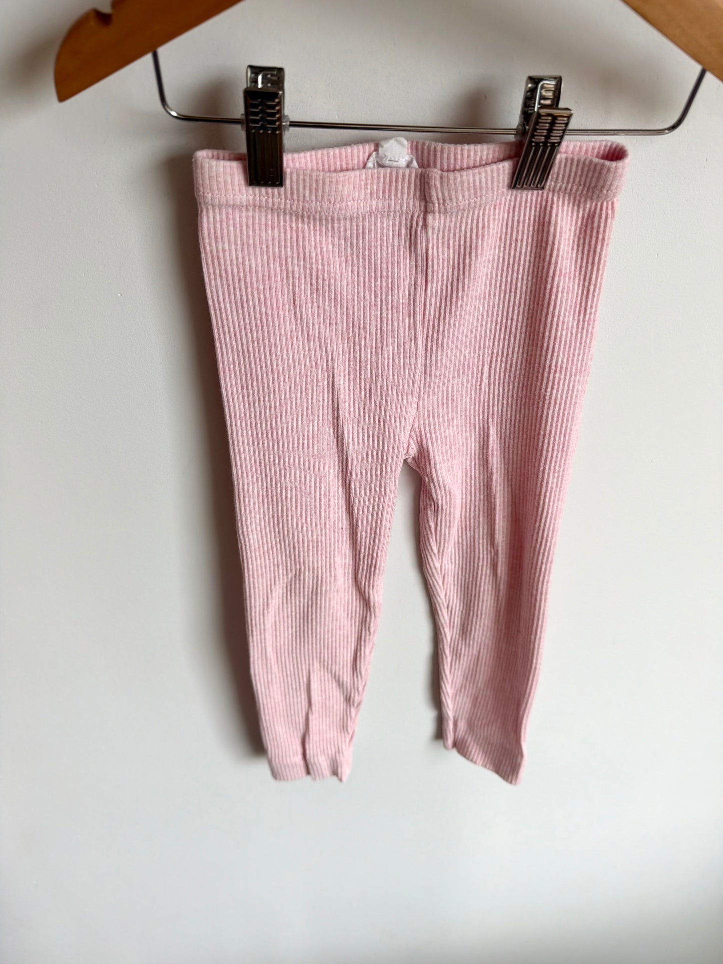Jamie Kay Pink Ribbed Leggings / 3T