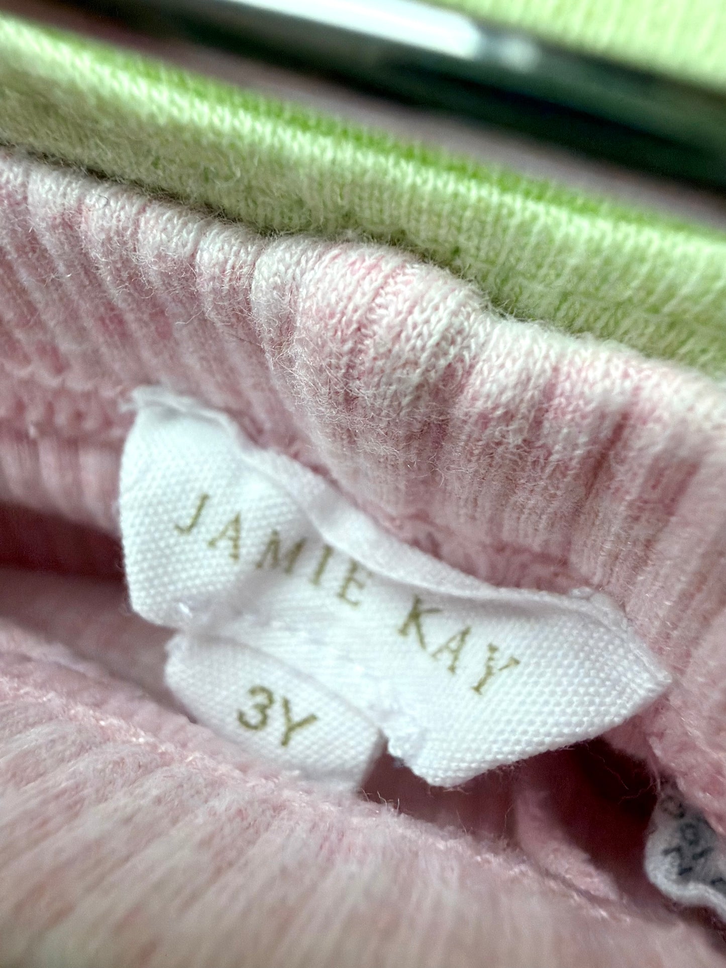Jamie Kay Pink Ribbed Leggings / 3T