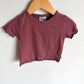 Jax + Lennon Bamboo Berry Wavy Hem T-shirt / 24m-2T