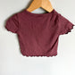 Jax + Lennon Bamboo Berry Wavy Hem T-shirt / 24m-2T