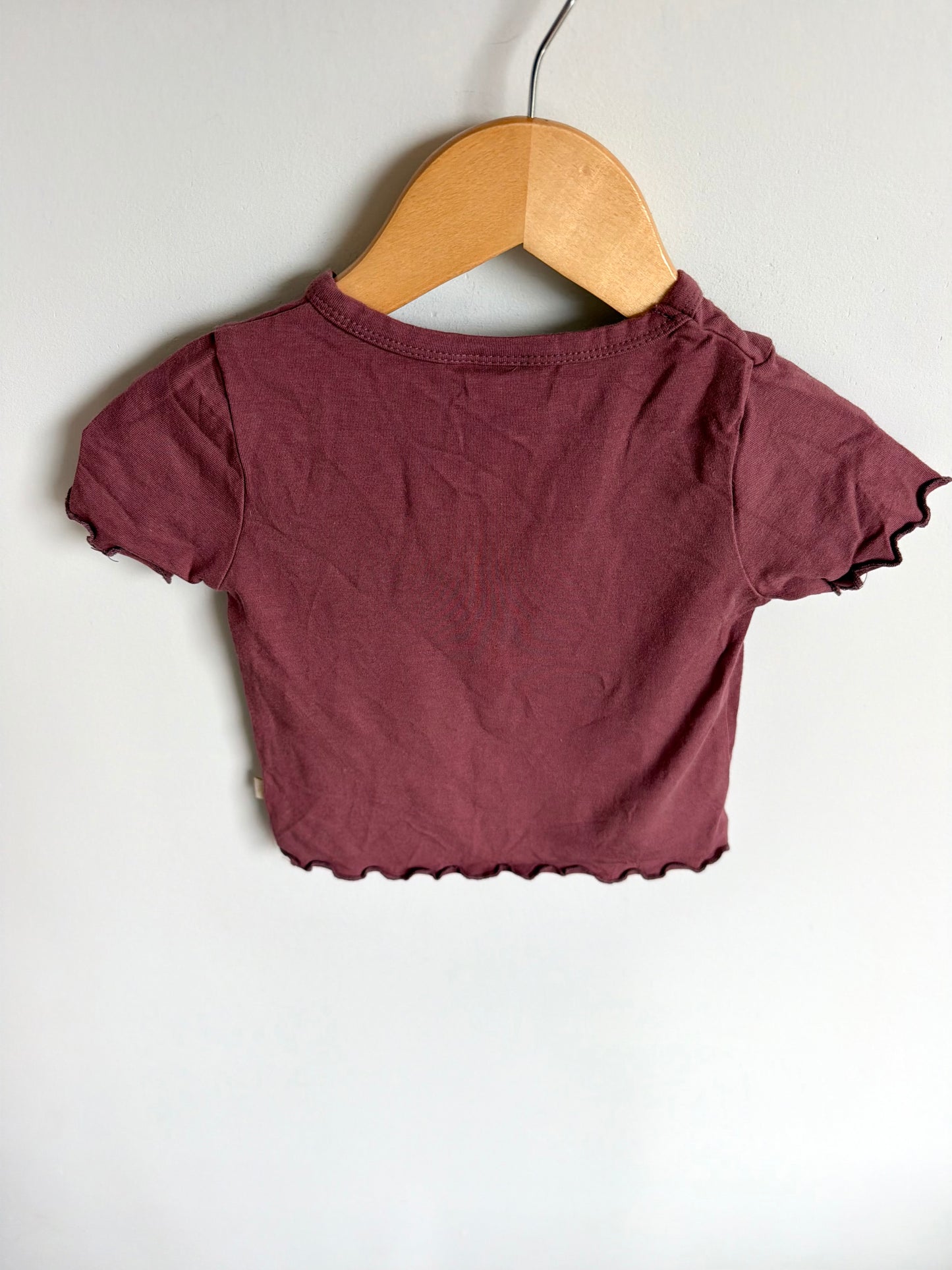 Jax + Lennon Bamboo Berry Wavy Hem T-shirt / 24m-2T