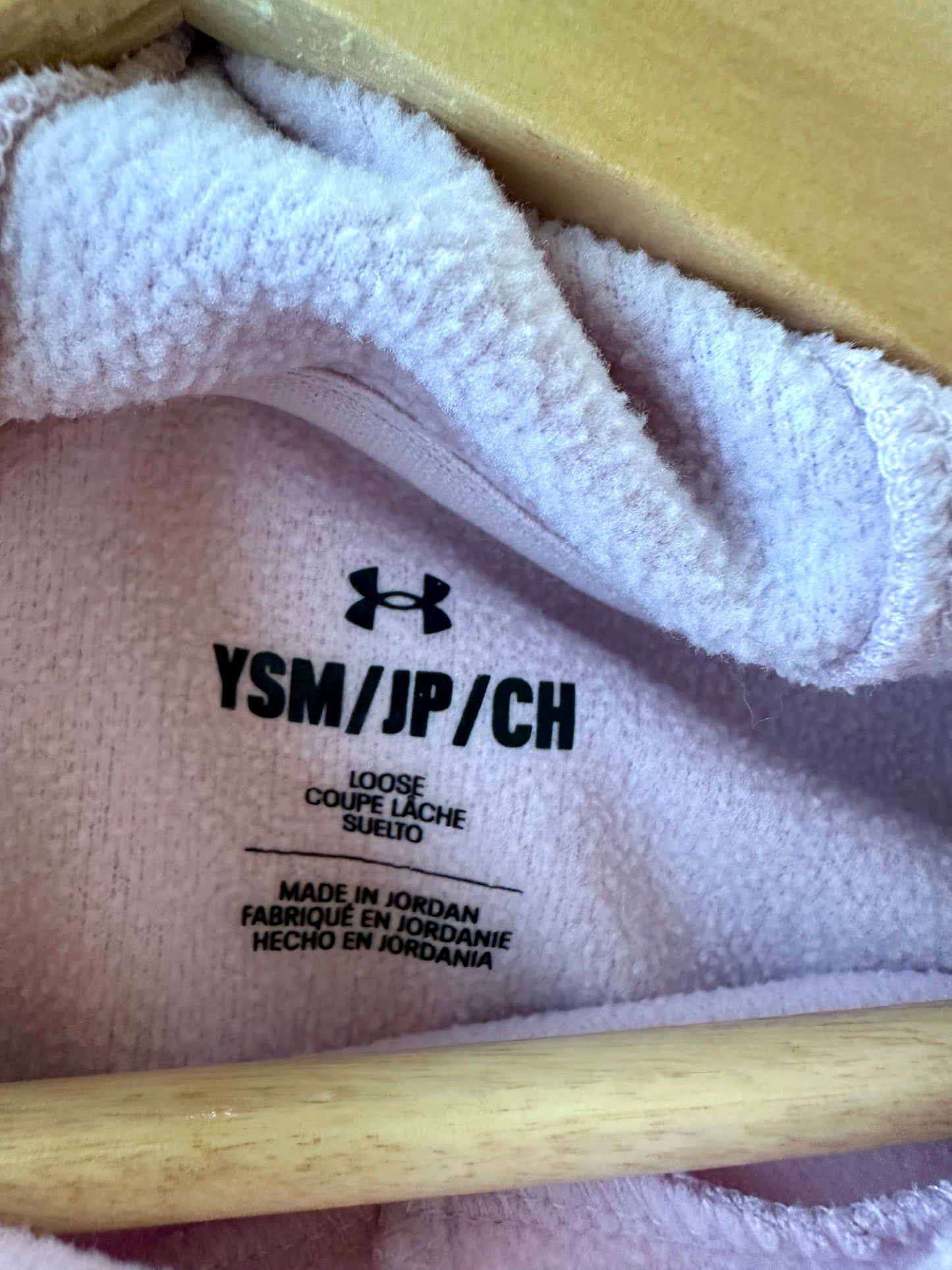 Pink Under Armour Hoodie / 8 years