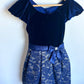 Blue Velour Lace Dress / 8 years