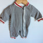 Grey with Red Trim Sleeper / 3-6m