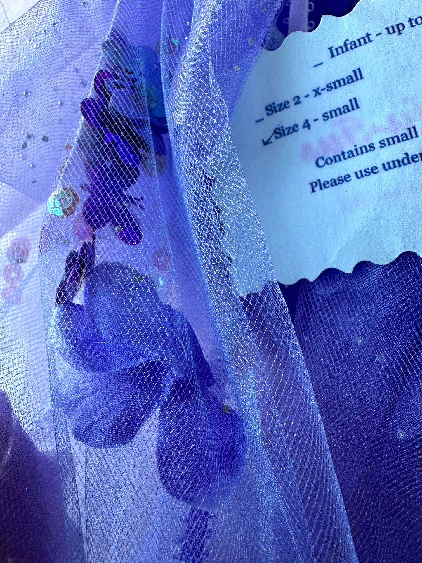 Handcrafted Purple Tutu with Glitter (Tags on) / 4T