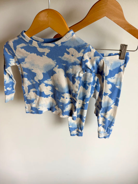 Bunny Cloud Pj Set / 12m