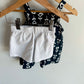 Heart Flower Top + White Shorts Set / 3T