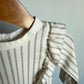 Pehr Organic Blush Striped Ruffle Jumpsuit / 6-12m