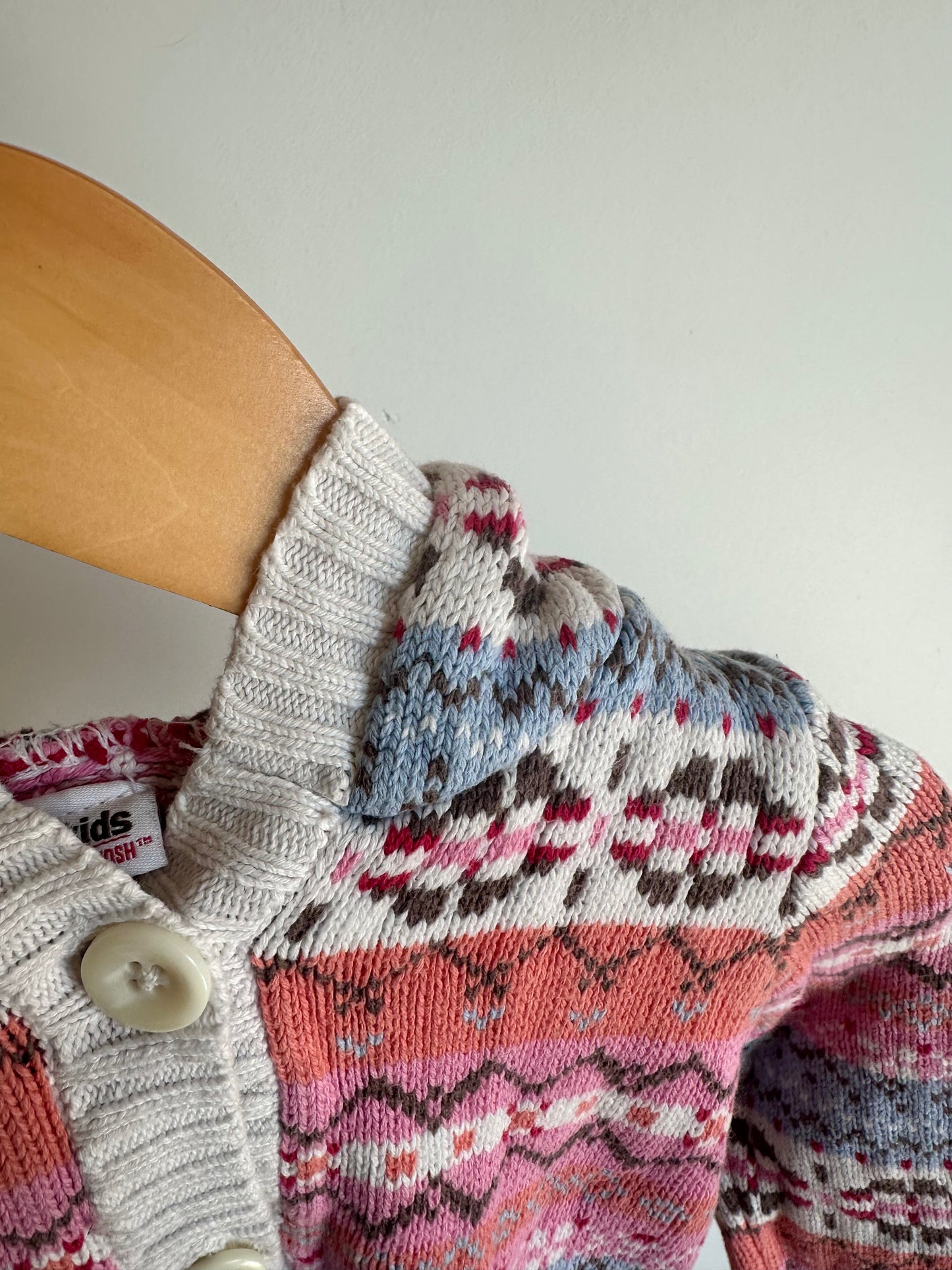 Hooded Aztec Colorful Sweater / 2T