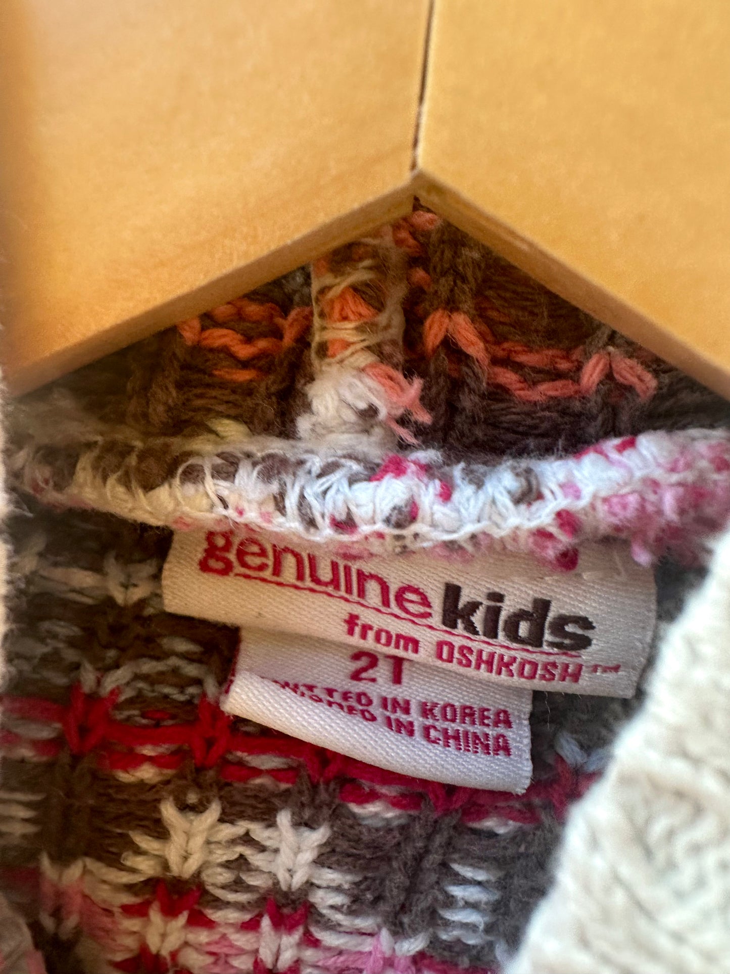 Hooded Aztec Colorful Sweater / 2T