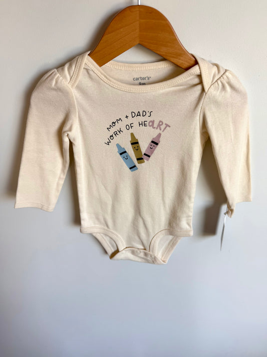 Work of HeART Bodysuit (With tags) / 9m