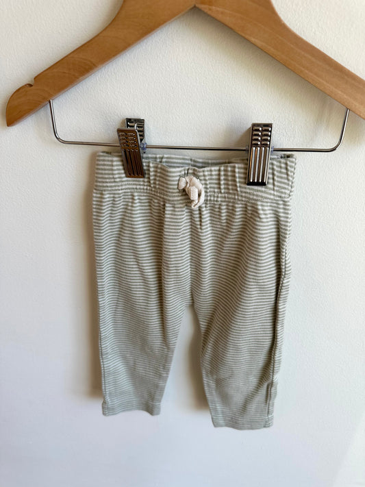 Green Stripe Pants / 9m