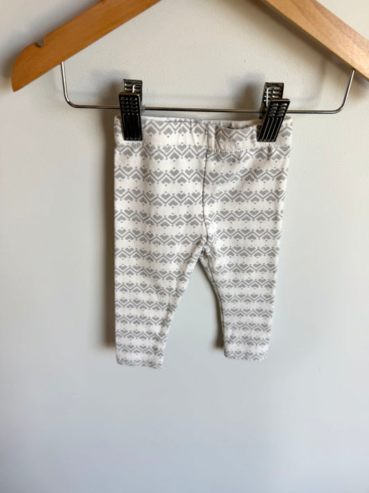 Heart Aztec Leggings / 0-3m