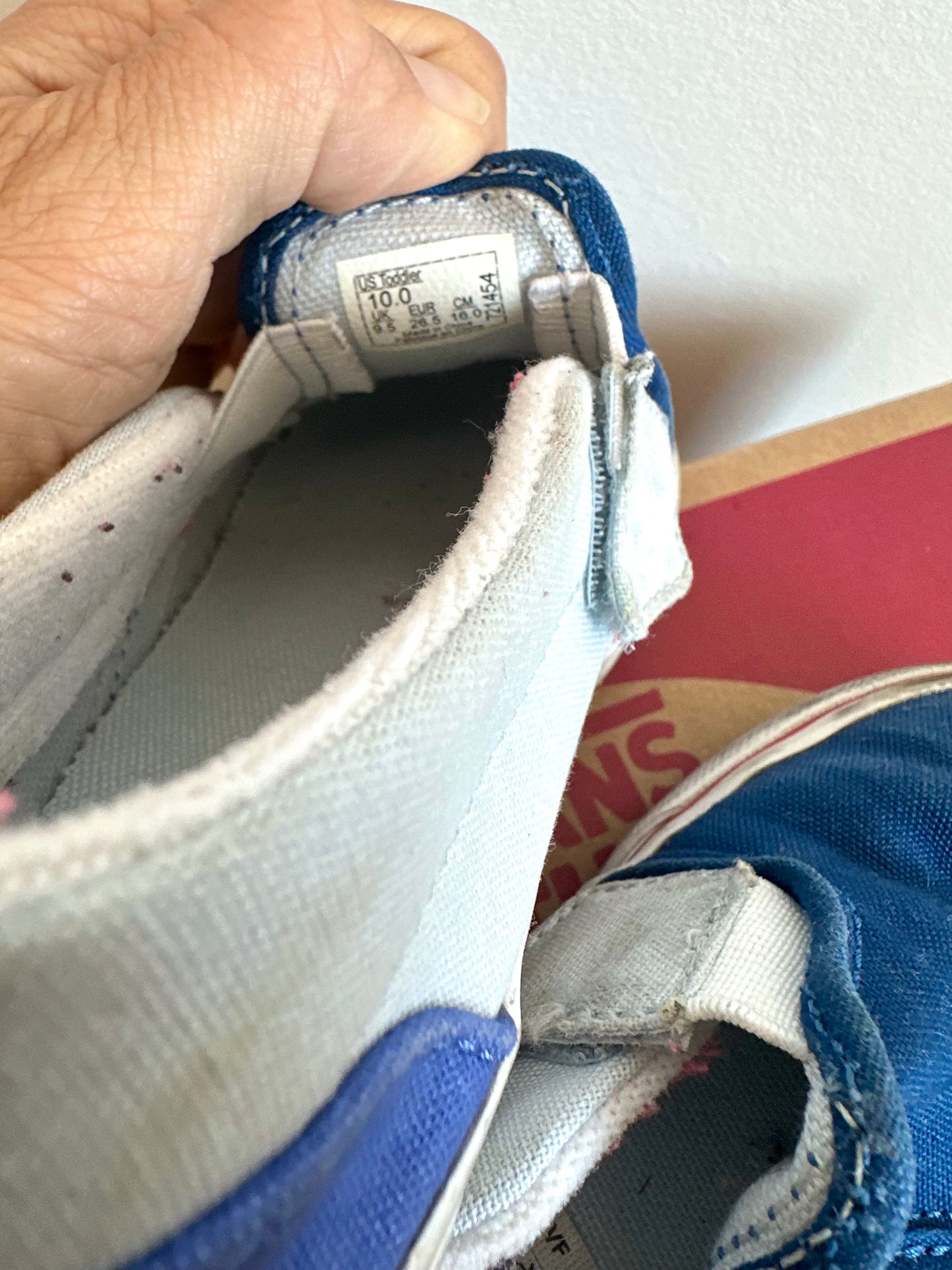 Vans Blue Velcro Shoes / Size 10 Toddler Footwear