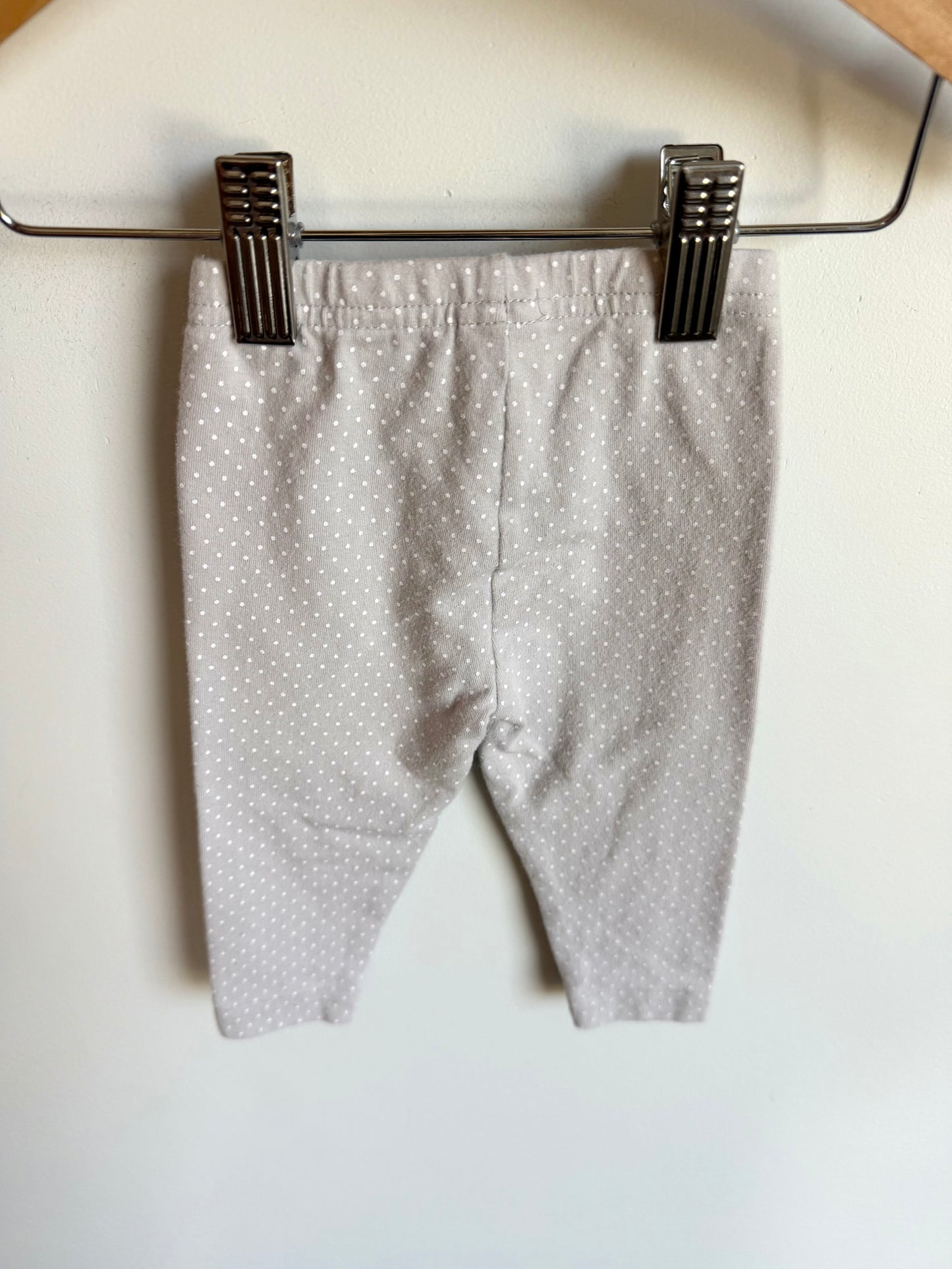 Grey Dotted Pants / 0-3m