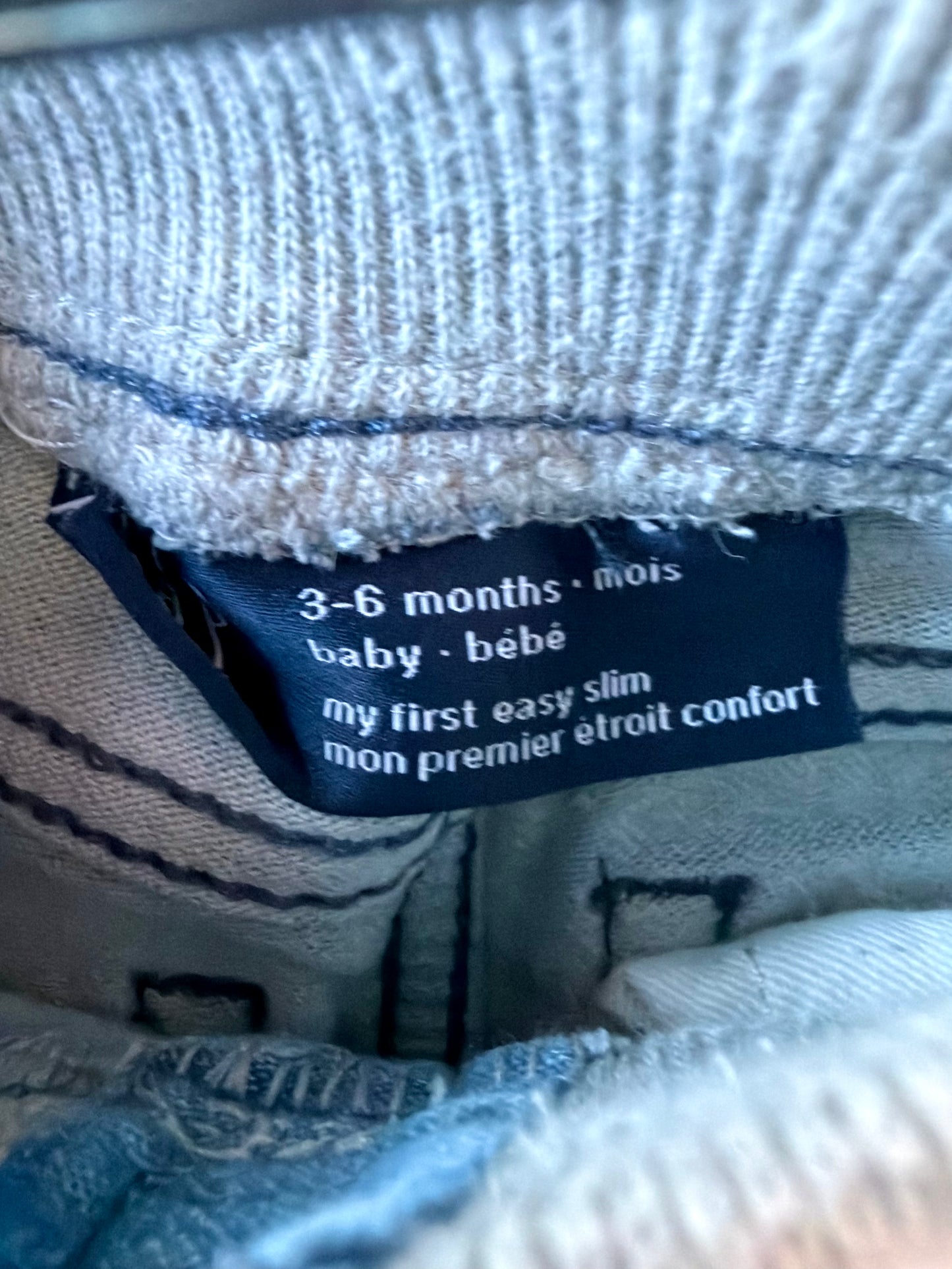 Gap Grey Waistband Jeans / 3-6m