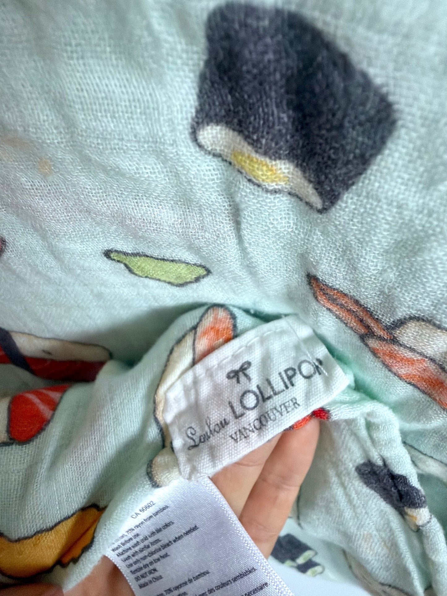 LouLou Lollipop Sushi Muslin Swaddle