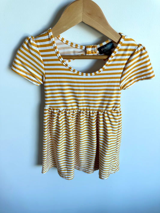 Yellow Striped Dress / 12m