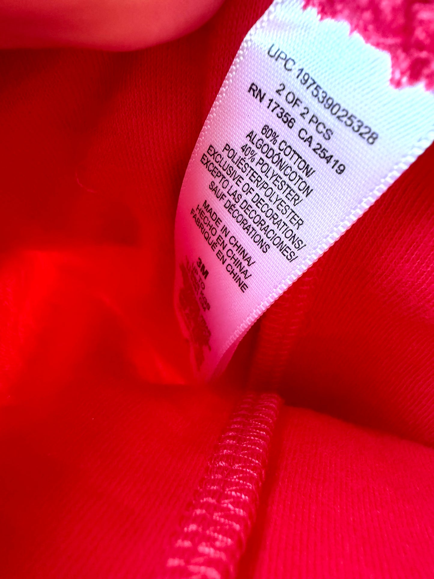 Ankle Bow Red Pants / 3m