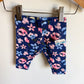 Floral Indigo Pants (With tags) / 0-3m