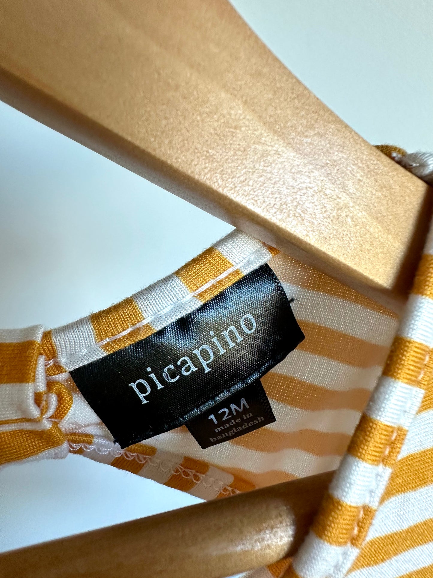 Yellow Striped Dress / 12m