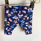 Floral Indigo Pants (With tags) / 0-3m