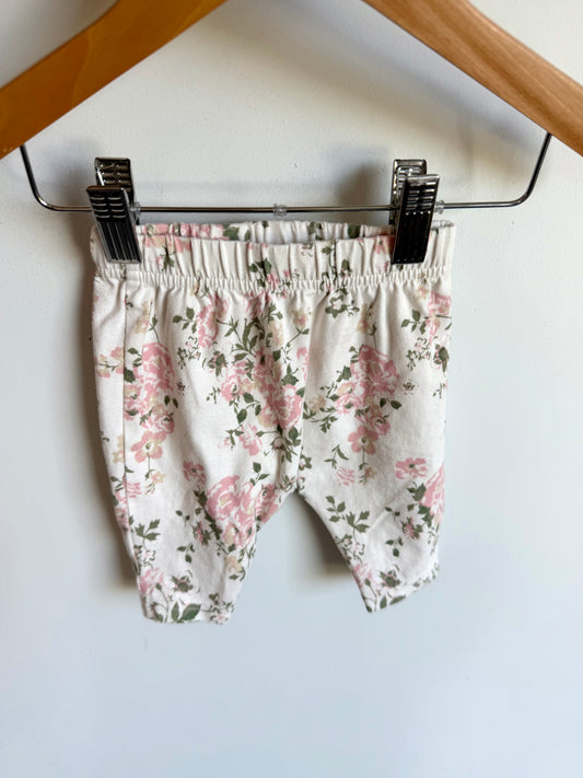 Floral Cream Pants / 0-3m