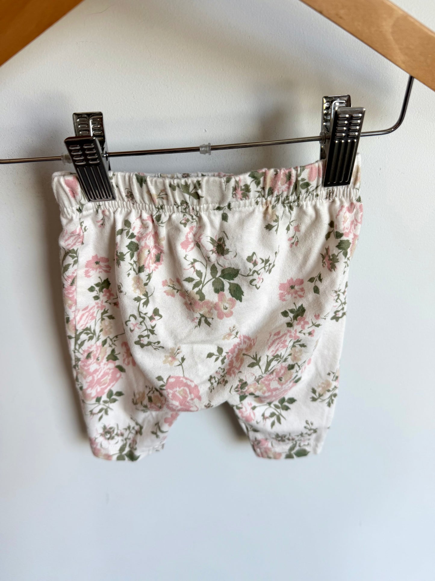 Floral Cream Pants / 0-3m