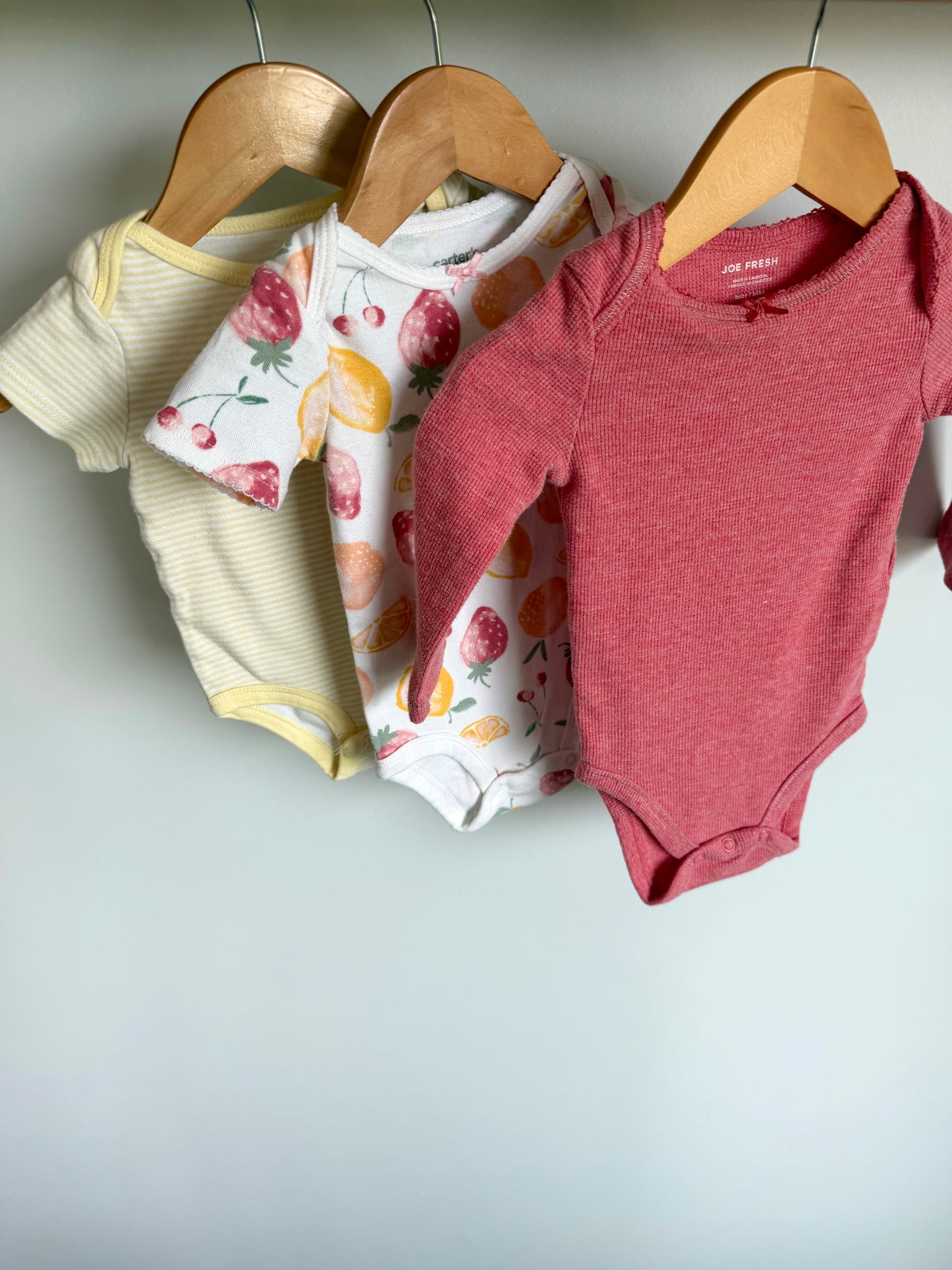 Fruit, Yellow, Waffle Bodysuits (2) / 6-12m