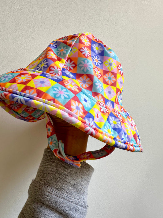 Colourful Flower Sun Hat / 0-12m