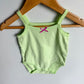 Lime Green Bow Bodysuit / 6m