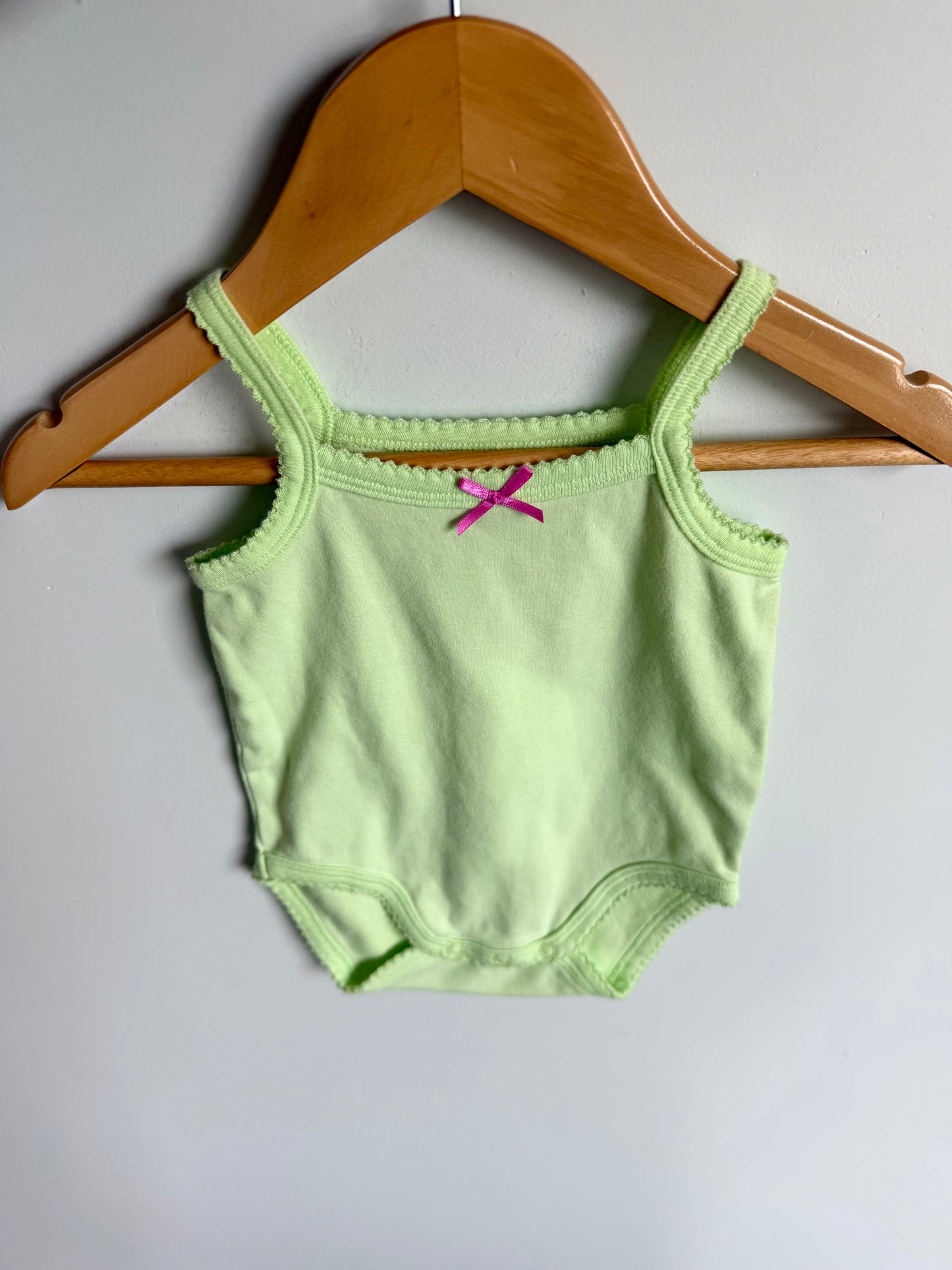 Lime Green Bow Bodysuit / 6m
