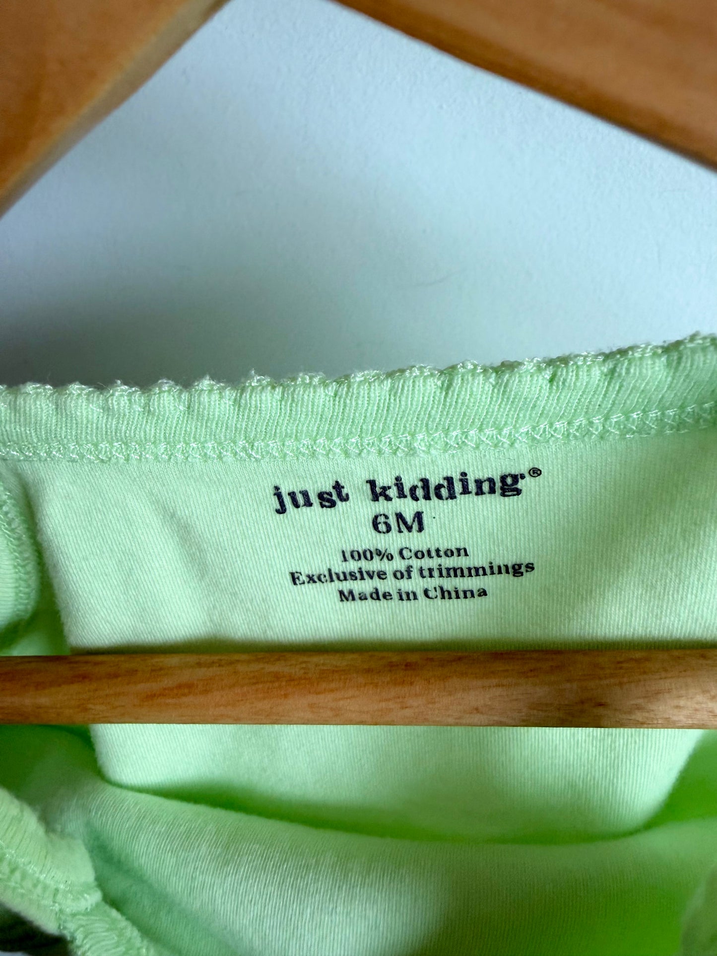Lime Green Bow Bodysuit / 6m