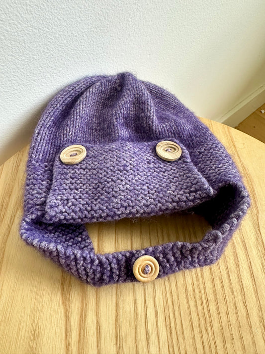 Handmade Purple Hat / 3-6m