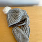 Grey Toque with Mittens / 12-24m