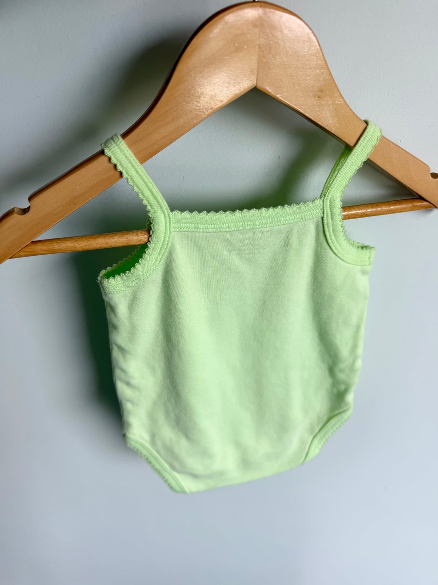 Lime Green Bow Bodysuit / 6m