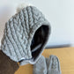 Grey Toque with Mittens / 12-24m