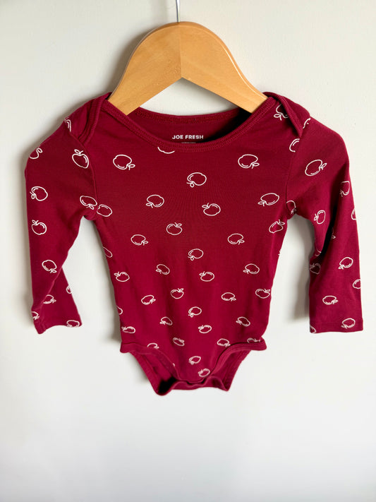 Apple Long Sleeve Bodysuit / 18-24m