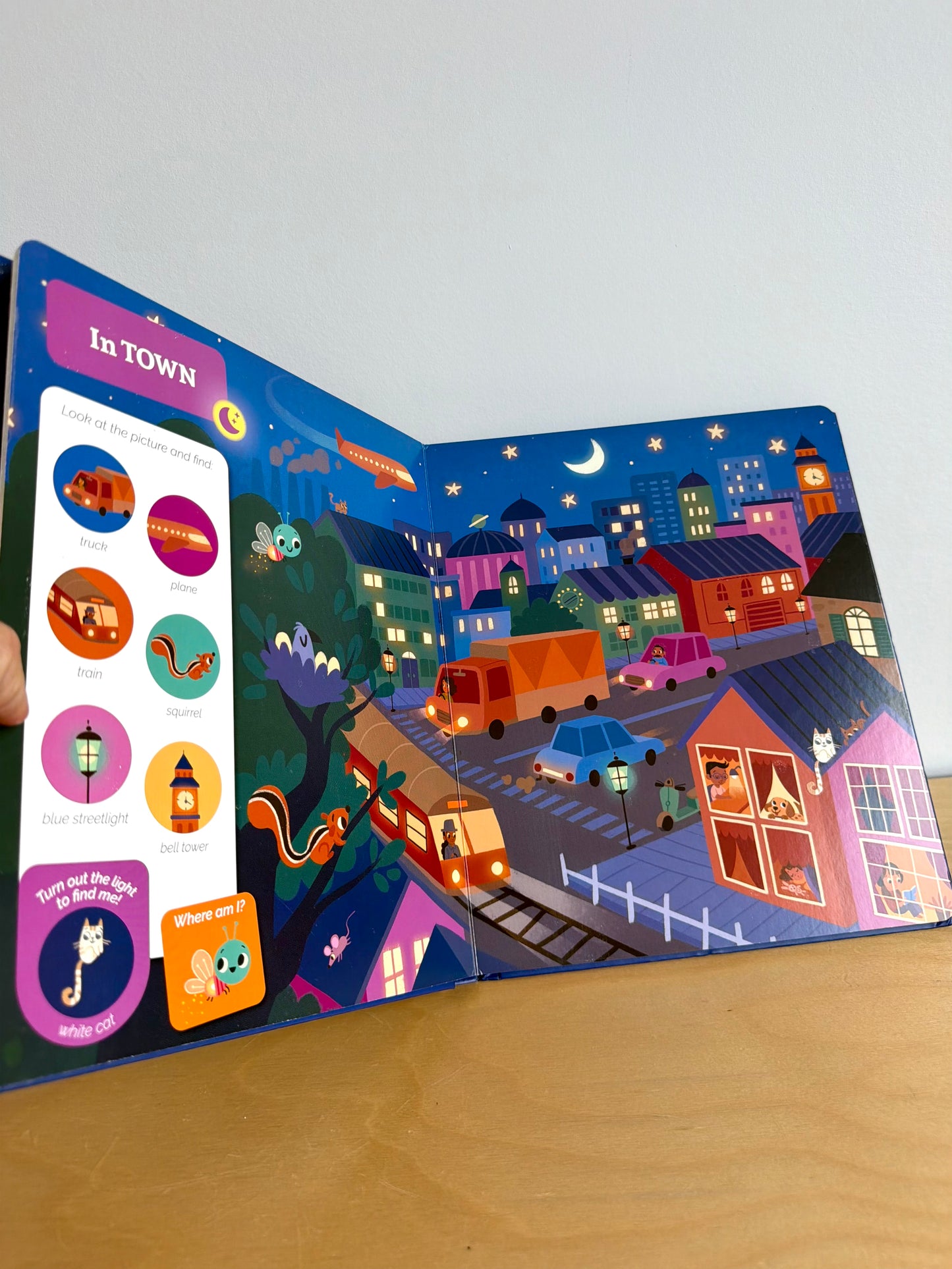 Seek + Find Glow in the Dark Board Book (No Shipping) / 1-4 years