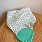 Silicone + Cloth Turquoise Bib