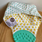 Silicone + Cloth Turquoise Bib