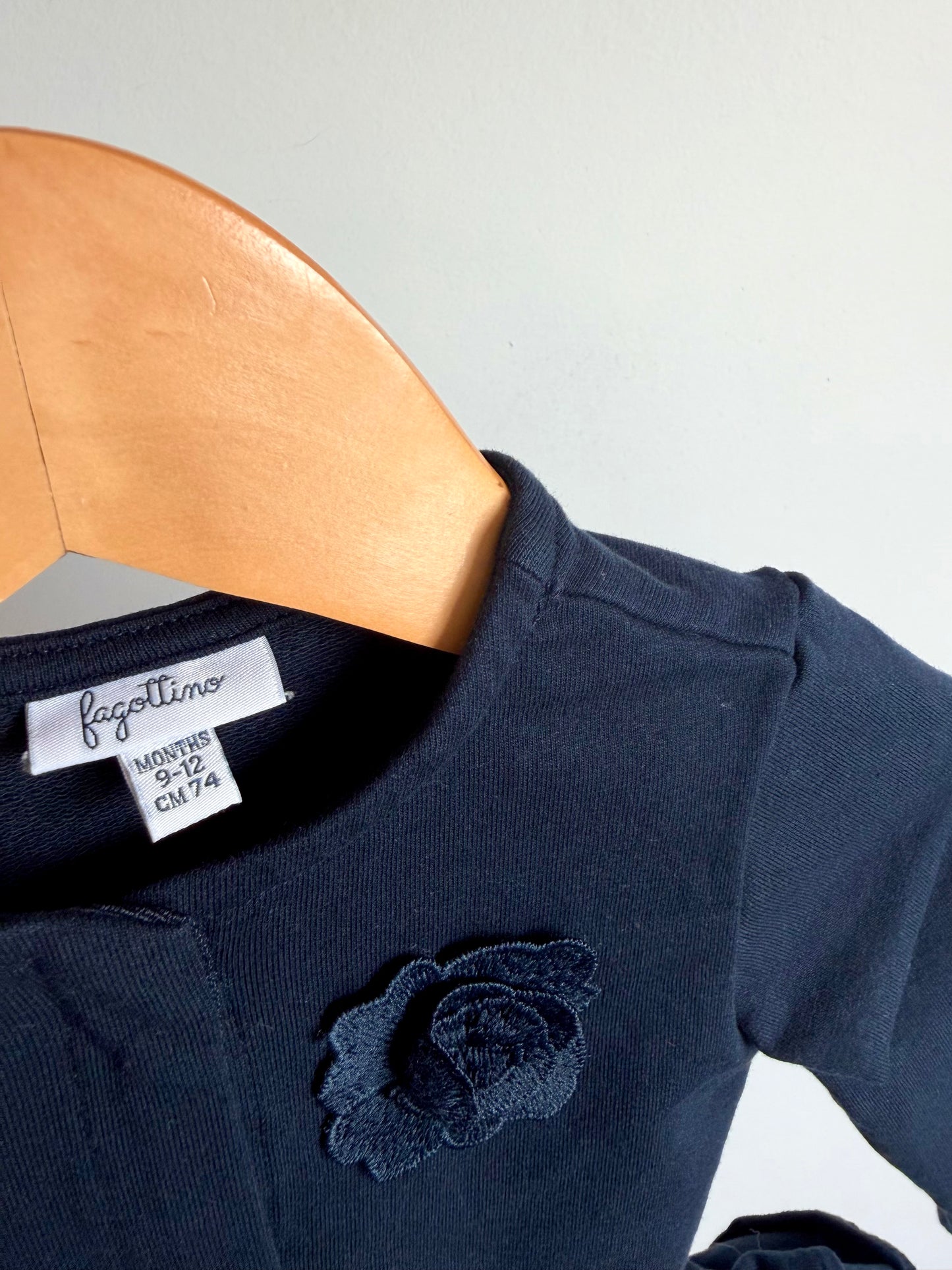 Flower Peplum Snap Top / 9-12m