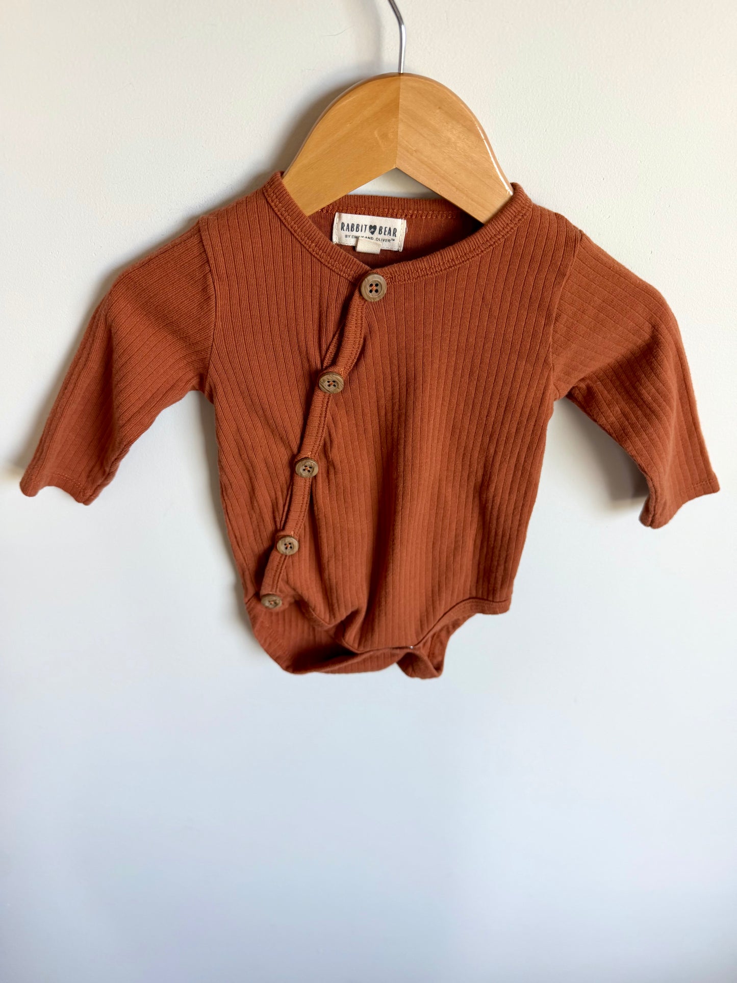 Copper Side Buttons Bodysuit / 6-9m