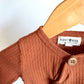 Copper Side Buttons Bodysuit / 6-9m
