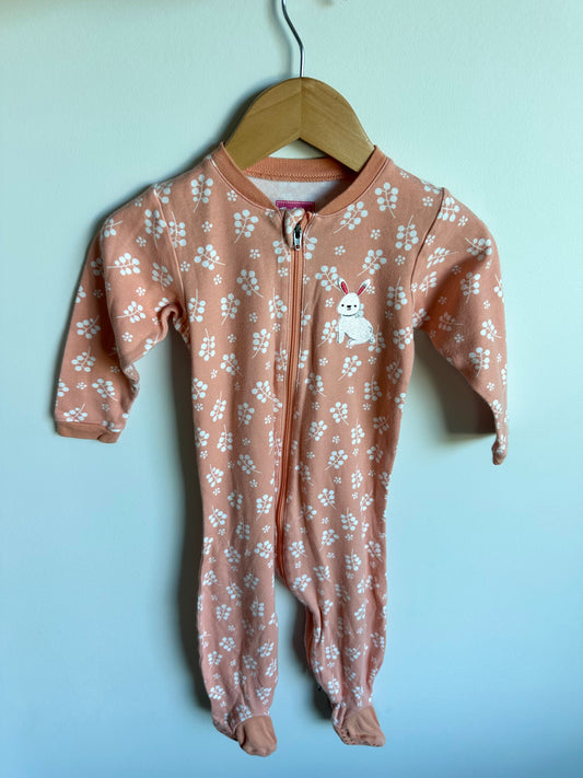 Peach Bunny Sleeper / 12m