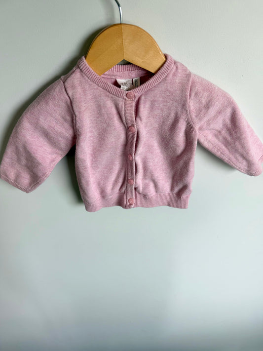 Pink Cardigan / 4-6m